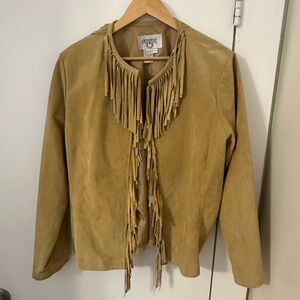 Leather fridge Cervelle tan jacket